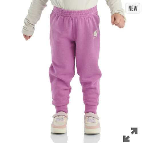 Girls' Long-Sleeve Fleece Logo Sweatpants (Infant/Toddler) | 12M | Carhartt