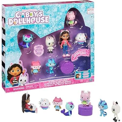 Gabby's Dollhouse, Deluxe Figure Gift Set with 7 Toy Figures and Surprise Accessory, Kids Toys for Ages 3 and up