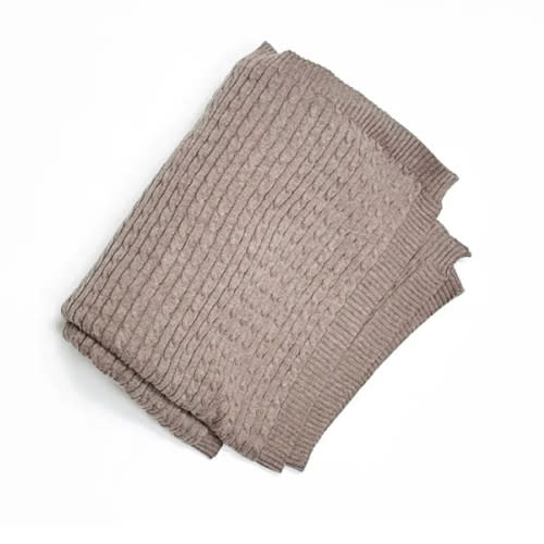 Mini Organic Cotton Cable Knit Baby Blanket
