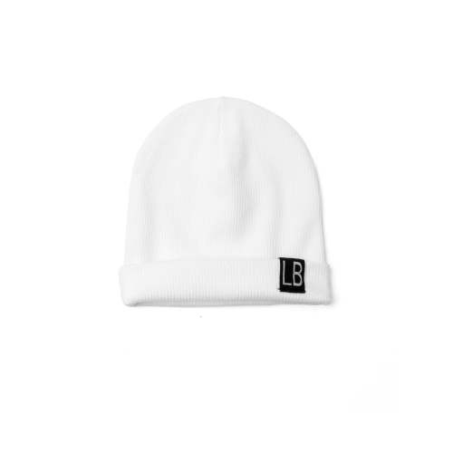 Ribbed Beanie - White