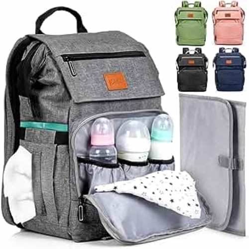 PILLANI Baby Diaper Bag Backpack - Baby Bag for Boys & Girls, Diaper Backpack - Large Travel Diaper Bags for Baby Girl w/Changing Pad - Baby Registry Search Newborn Essentials,Baby Shower Gifts Items