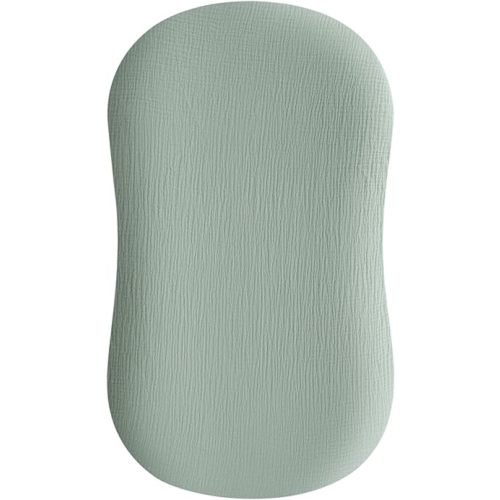 Konssy Muslin Baby Lounger Cover 1 Pack, 100% Cotton Newborn Lounger Sheets, Soft and Breathable Baby Nest Slipcover, Cover Only (Green)
