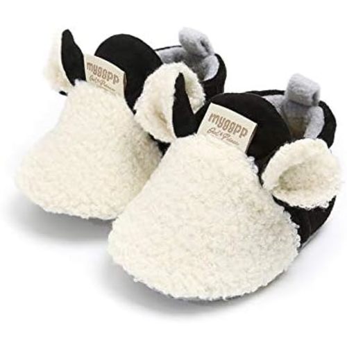 Baby Boys Girls Soft Plush Slippers Cartoon Toddler Infant Warm Winter House Shoes