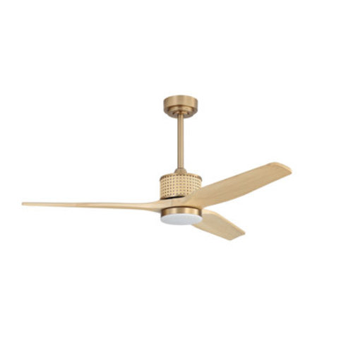 Bay Isle Home™ 52 In. 3 Solid Wood Blades Indoor Ceiling Fan With Led Light & Reviews | Wayfair