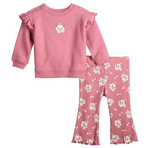 Baby Girl Jumping Beans® Disney's Aristocats Marie Flutter Sleeve Crew & Legging Set