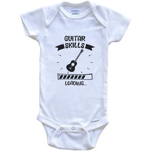 Guitar Skills Loading Funny Guitar Baby Bodysuit