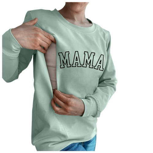 Xiulive Women Casual Maternity Nursing Sweatshirt Comfort Friendly Zip Breastfeeding Pullover Tops Mama'S Boobery Sweater Breathable fashion