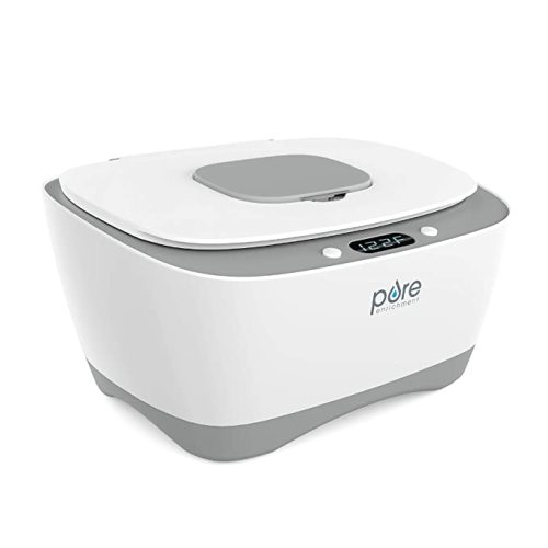 PureBaby™ Wipe Warmer with Digital Display - Easy-Feed Dispenser with 3 Heat Settings, LCD Display, 80 Wipe Capacity, Naturally Steam Heated for Comfort and Safety for Baby