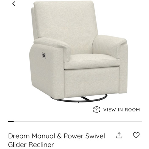 Dream Collection Power Recliner and Glider