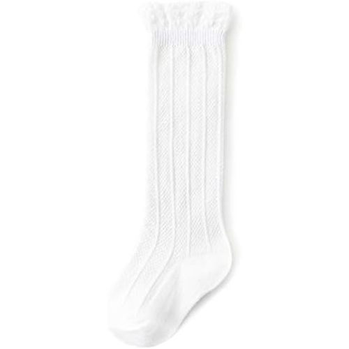 American Trends Baby Knee High Socks - Girls & Boys Newborn to Toddlers - Ruffled Tube Socks