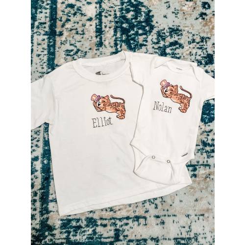 Custom Tiger Gentleman Onesie/T-Shirt