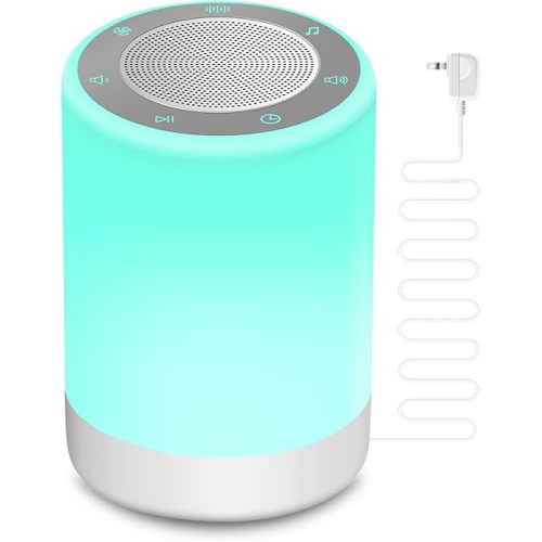 Sound Machine,White Noise Machine for Baby with Night Light, 32 High Fidelity Sounds,Plug in,5 Timers & Memory Feature, Noise Machine for Baby Kids Adults,Home