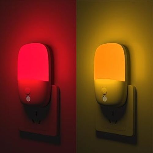 670nm Red Light Night Light Bulbs for Sleep-2 Color Modes (Red,Yellow) with Memory Function,Dimmable LED Light Bulbs for Bedroom,Nursery,Bathroom Eye-Caring Nightlight for Adults&Kids 2 Pack
