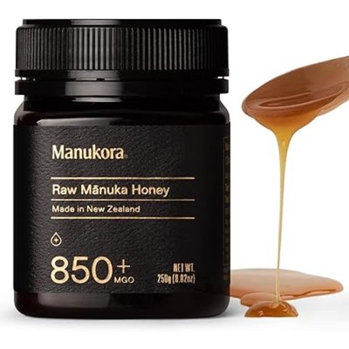 Manukora Raw Manuka Honey, MGO 850+ from New Zealand, Non-GMO, Monofloral, Traceable from Hive to Hand, Daily Digestive & Immune Support - 250g (8.82 Oz)