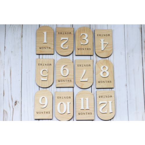 Modern Arch Baby Monthly Milestone Markers
