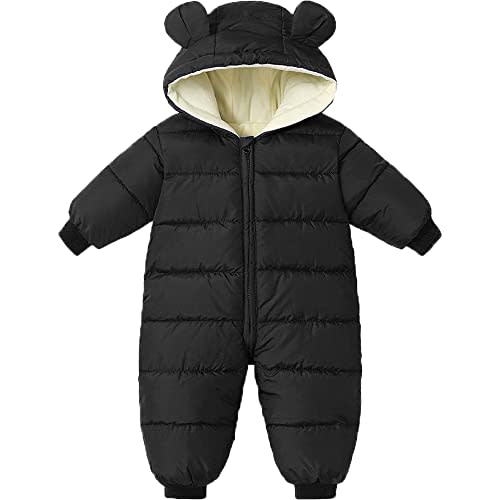 Ilyboz Infant Toddler Snowsuit Cute Baby Bear Suit Newborn Winter Coat Warm Hooded Jumpsuit for Boys Girls