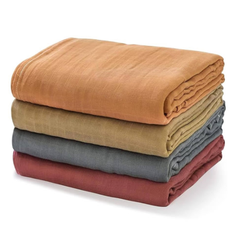 Momcozy Muslin Swaddle Blankets for Baby Boys and Girls, 4-Pack Breathable and Skin-Friendly Receiving Blanket Wrap, Baby Essentials, Registry & Gift, 47 x 47 inches