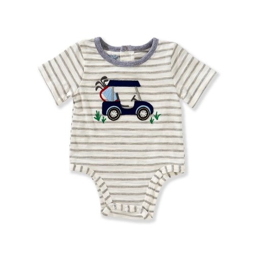 Mud Pie Baby Boys Newborn-6 Months Short-Sleeve Golf Cart Bodysuit