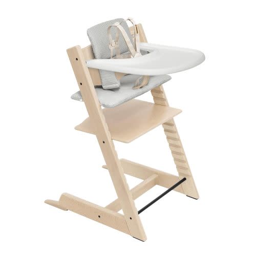 Stokke Tripp Trapp High Chair Complete² - Natural/Anthracite Cushion/White Tray
