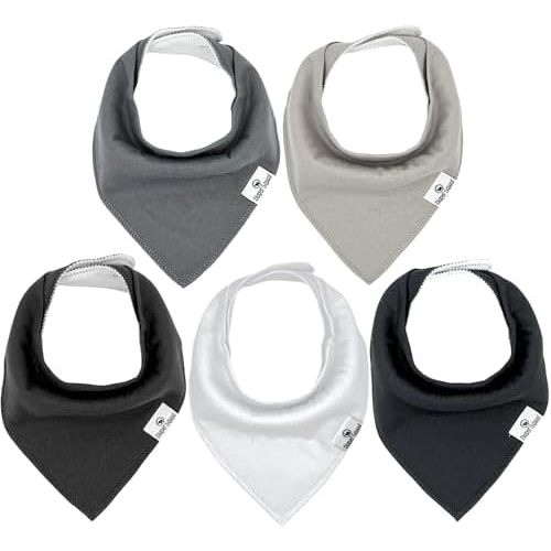 DiaperSquad's Baby Bibs for Drooling and Teething, Bibs for Boys, Baby Girl - Solid Cotton Baby Drool Bibs