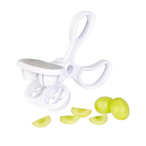 Ubbi Grape Cutter for Toddlers, Grape Slicer for Baby, Fruit and Vegetable Slicer into 4 Pieces, Kids Lunch Kitchen Gadget