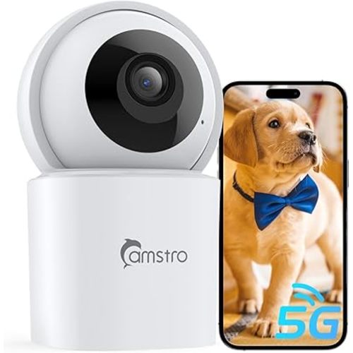 5MP Security Camera Indoor,360 Pan/Tilt Camera for Home Security with AI Motion Detection,2.4/5 GHz WiFi Baby/Pet Camera with Camera Color Night Vision,2-Way Audio, Works with Alexa & Google Home