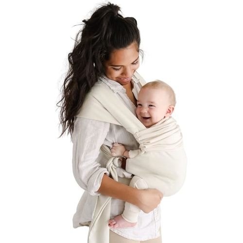 Lalabu Simple Baby Wrap | Forget The Complex Baby Sling Wrap, Grab a Simple No-Tie, Comfortable & Easy-to-Use Lalabu Baby Wearing Wrap | Infant Baby Carrier Wrap for 3 Months - 2 Years (Natural)