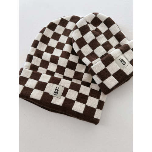 Coffee & Cream Checkerboard | FF Beanie