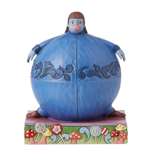 Enesco Willy Wonka and The Chocolate Factory by Jim Shore Violet Blowing Bubble Gum Blueberry Figurine, 4.5 Inch, Multicolor