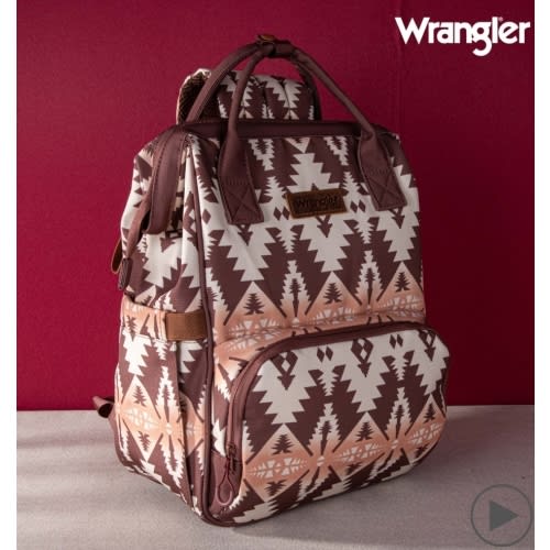 2024 New Wrangler Aztec Southwestern Pattern Dual Sided Print Multi-function Backpack
