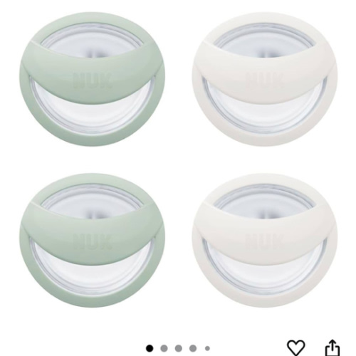 NUK Perfect Match Silicone Pacifier, 4 Pack, for Ages 0-6m, Green & White