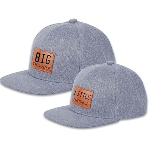Father Son Matching Hats, Dude, Little Dude Snapback Set Adjustable Men's Hat, Gift for Dad