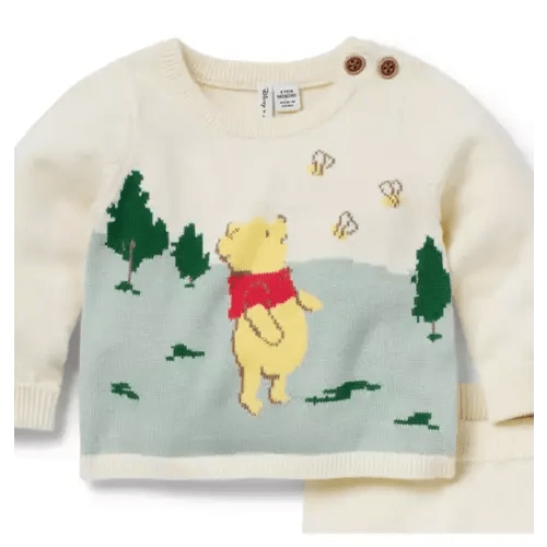 Baby Jet Ivory Disney Winnie The Pooh Baby Matching Sweater Set by Janie and Jack