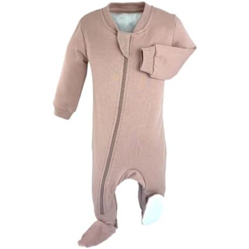 zippyjamz – Zipper Organic Sleeper Footed Onesies Sleeper Baby Pajamas with Inseam Zipper