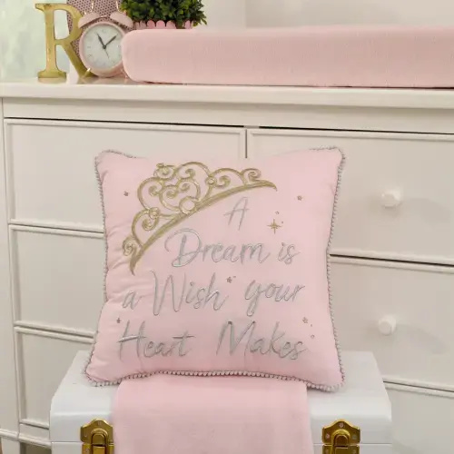 Disney Princess Enchanting Dreams Pink and Gold Embroidered Crown Deco – NoJo Baby