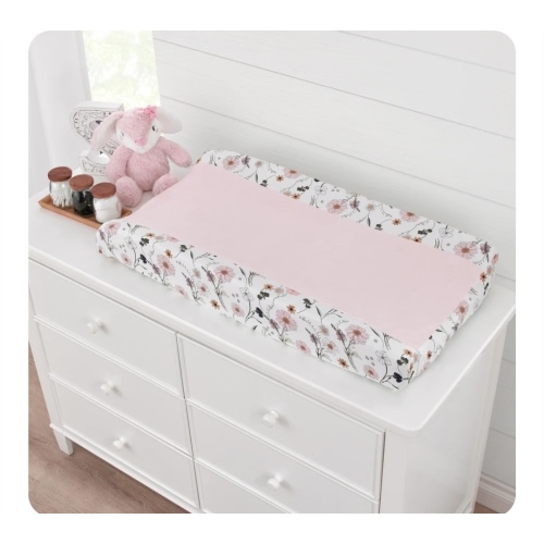 NoJo Keep Blooming Pink, White, Purple and Gold Floral Super Soft Chan – NoJo Baby