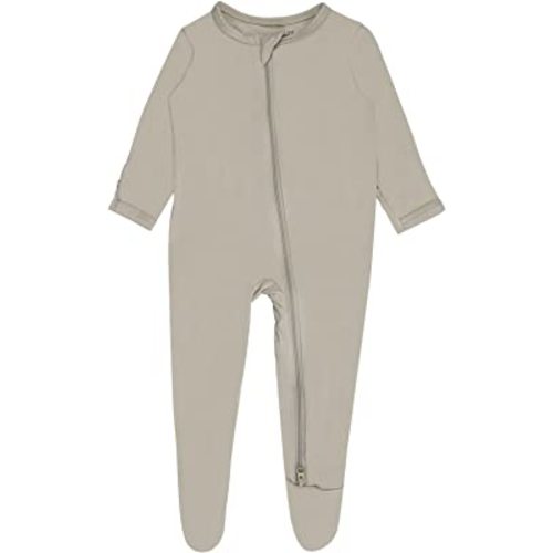 Bamboo Baby Footed Pajamas with Mitten Cuffs , Soft Long Sleeve Romper 0-12 Months