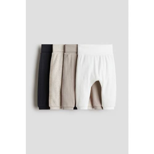 4-PACK RIBBED COTTON PANTS