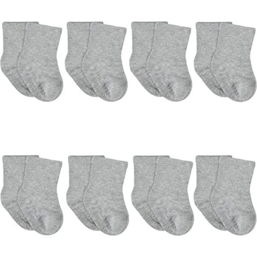 Gerber Baby 8-Pack Wiggle-Proof Jersey Crew Socks