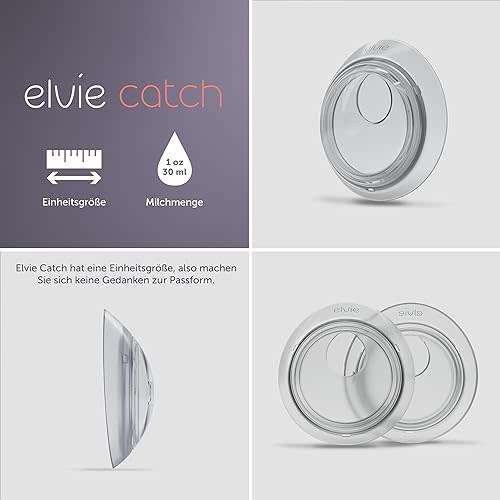 Elvie Catch Milk Collection Shells | Set of Two Discreet Leak-Protection Silicone Cups, Reuse Your Milk| Reusable Breast Shells Collect Up to 1oz | No More Wasted Milk or wasteful Breast Pads