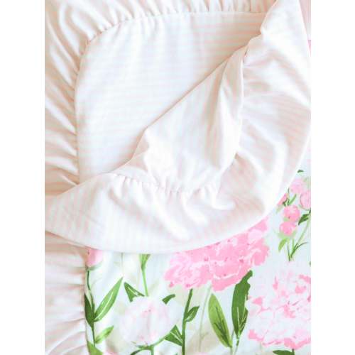 Dreamer Ruffled Blanket - Soft Peonies