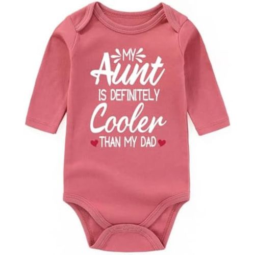 My Aunt Is Cooler Than My Dad Baby Outfits Aunties Bestie Baby Clothes Girl Boy Baby Bodysuits Gifts