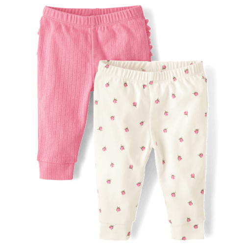 Baby Girls Floral Legging 2-Pack - Homegrown by Gymboree - Pink