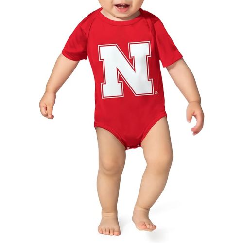 Little King NCAA Short Sleeve Tech Bodysuit-Big Logo -100% Polyester-Infant Sizes 0-3M 6M 12M 18M
