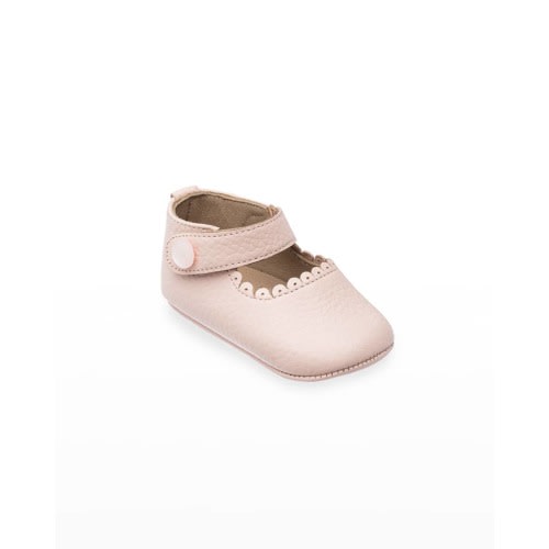 Girl's Scalloped Leather Mary Jane, Baby