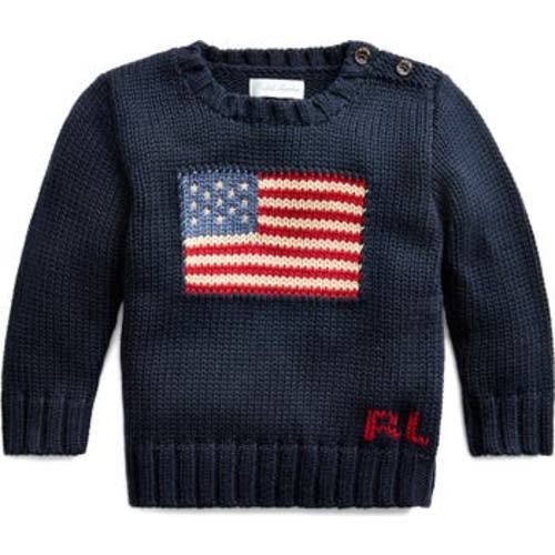 Ralph Lauren American Flag Cotton Crewneck Sweater