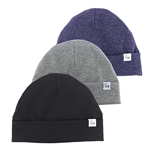 Jersey Beanie Hat for Newborn Baby Boys Girls Silky Satin Lined Hats Bonnet Toddler Infant Little Kids Beanies Caps