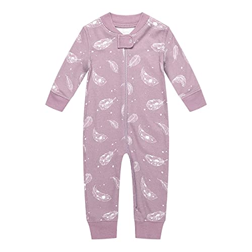 Owlivia Organic Cotton Baby Boy Girl Zip up Sleep 'N Play Pjs, Footless, Long Sleeve