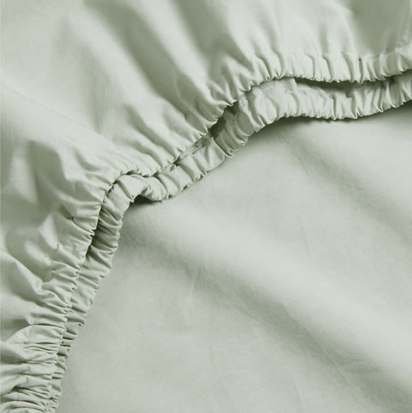 Cozy Cloud Muted Teal Washed 100% Organic Cotton Baby Crib Fitted Sheet