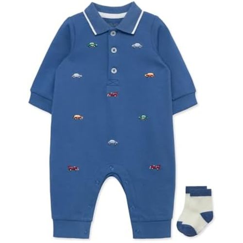 Little Me Clothes for Baby Boys' Coverall and Socks Set, 3 Months - 12 Months